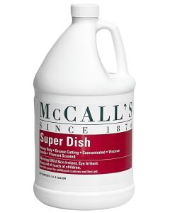 McCalls Super Dish Detergent- Liquid Detergent For Commercial and Institutional Use- Gentle on Hands- 1 GAL-each- 4-case - 12503PREDISH