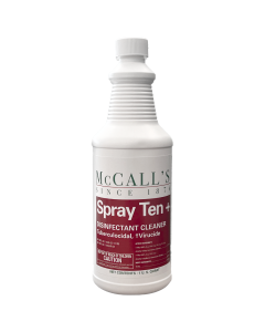 McCalls Spray 10 HD Cleaner- Multi-Purpose Hard Surface Cleaner with Sanitizer- Do Not Use on Glass- Bottle and Trigger- 1 QT-each- 12-case - 12503SPRY10
