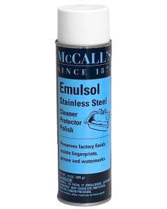McCalls Emulsol Stainless Steel Polish- Use On Escalators- Elevators- Doors- Metal Trim- AEROSOL CAN- 12-case - 16703EMULSOL