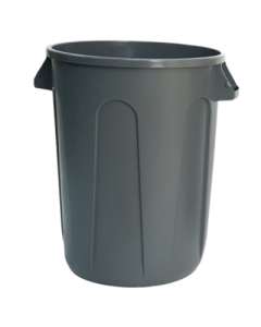 44 GAL Round Trashcan, Gray